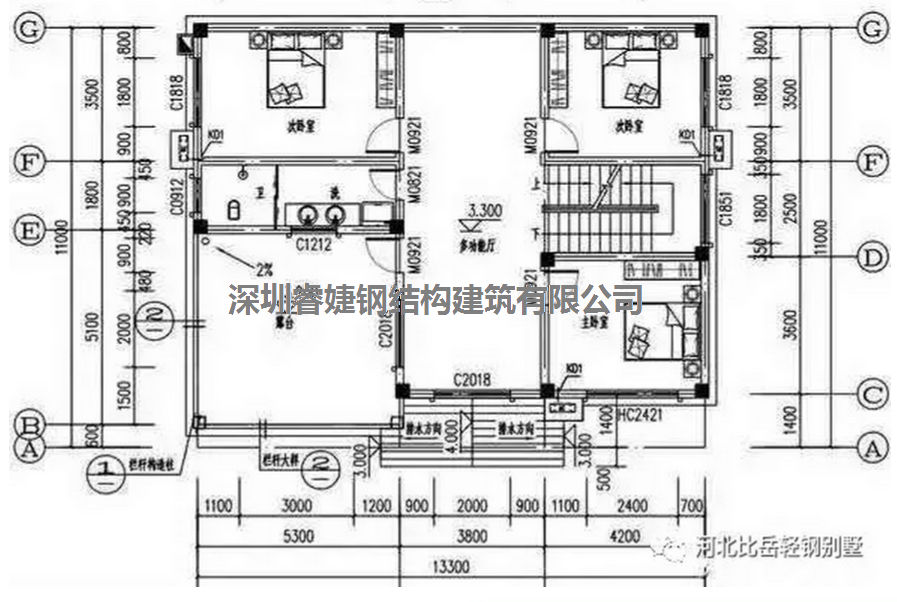 農村自建別墅兩層13.3米X11米，帶平面設計圖，拿走不謝(圖3)