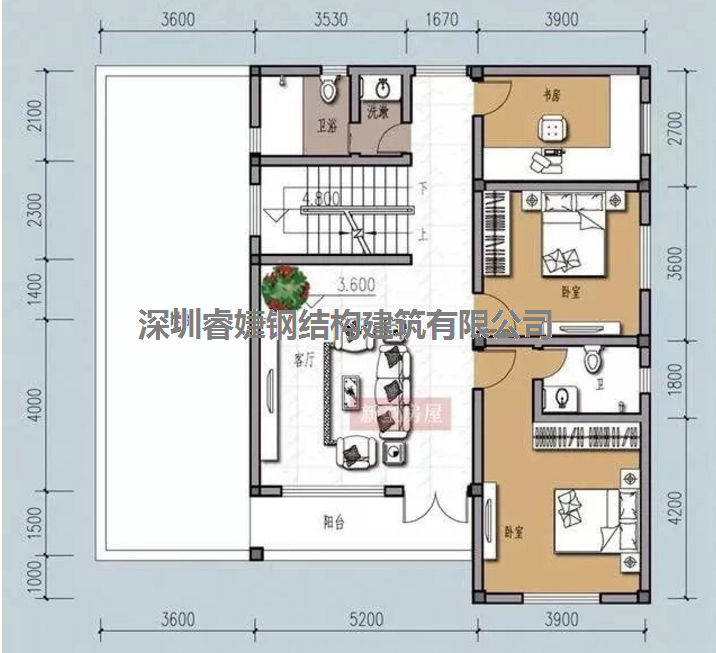 五套鄉間別墅小戶型，2層5臥室帶車庫，超級經濟實惠（帶設計圖）(圖9)