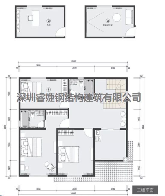 精品小別墅設計 186㎡ 4室3廳1廚3衛1露臺 時尚內裝(圖4)